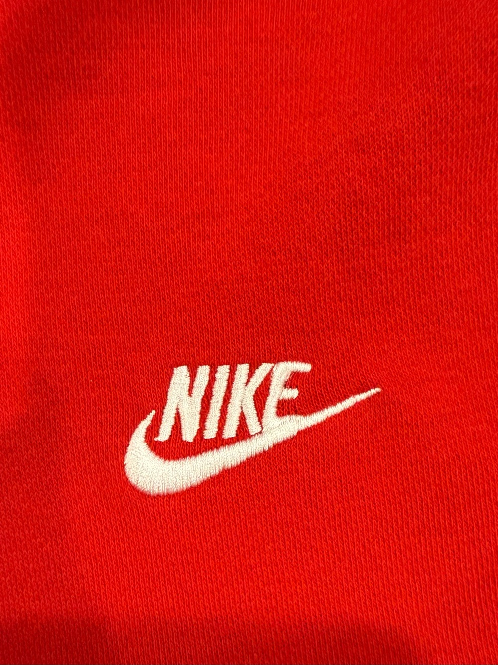 Nike Unisex Bright Red Crewneck Pullover Hoodie, Size Large - Picture 5 of 5